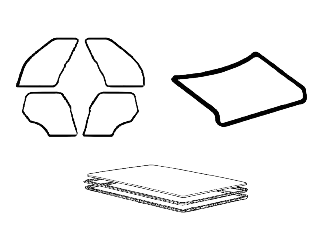 Türdichtungset für BMW E34 Limo 6 Teilig