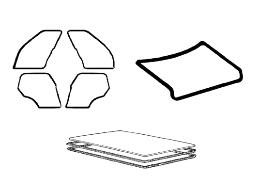Türdichtungset für BMW E34 Limo 6 Teilig